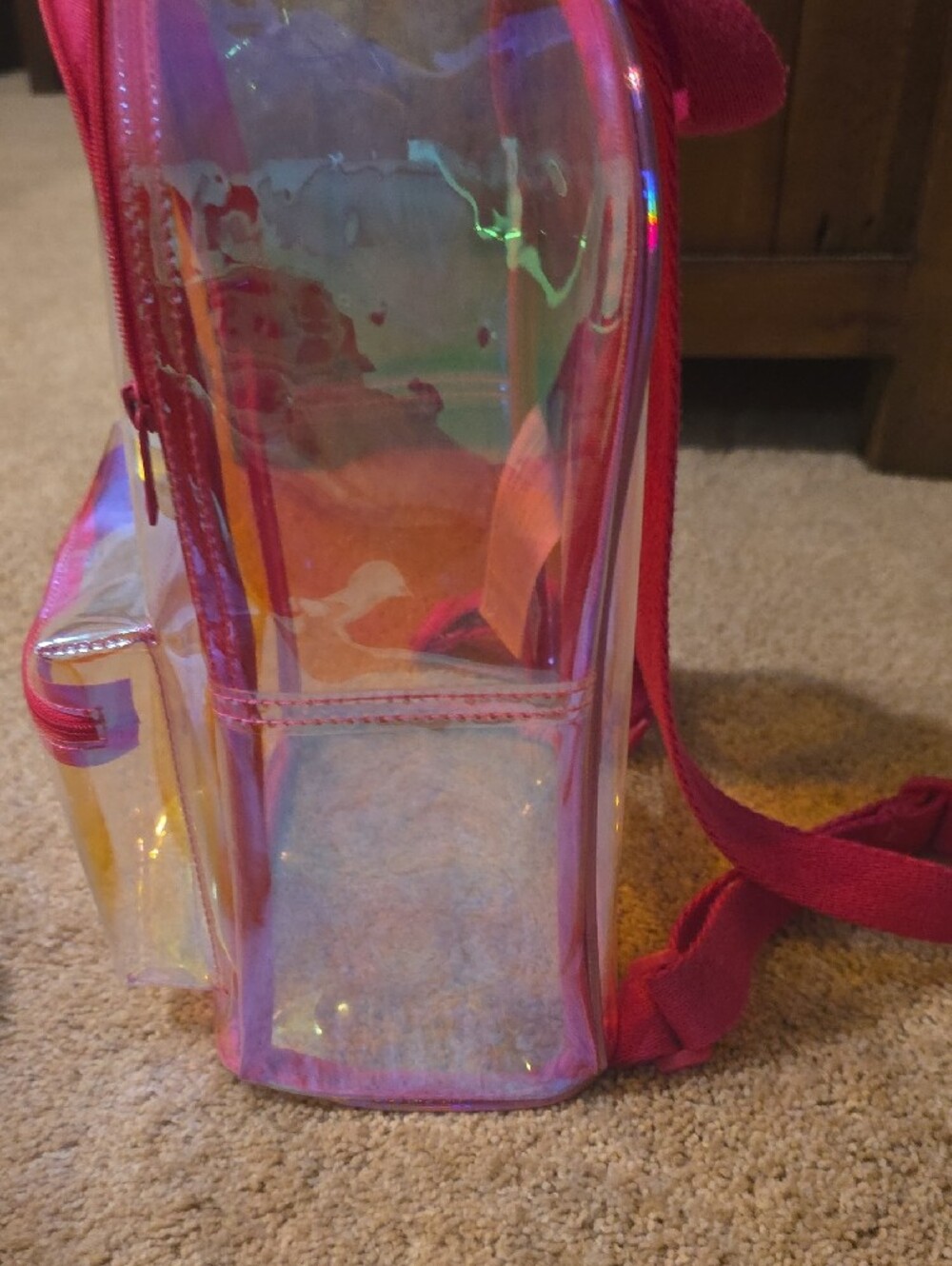 A&F Iridescent Clear Mini Backpack - Picture 6 of 9